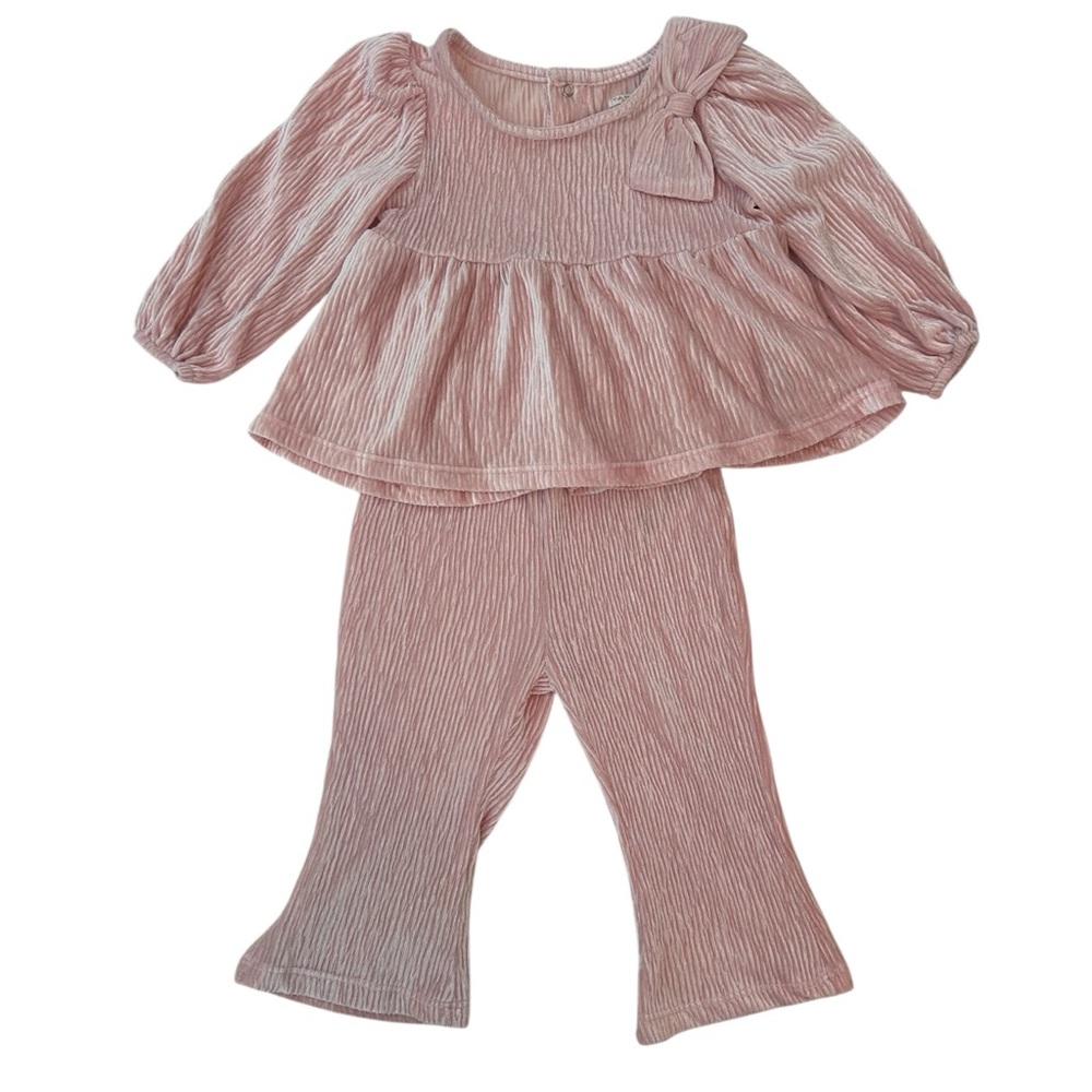Tahari Baby‎ Girls 2 Piece Velour Outfit Sz 6-9M